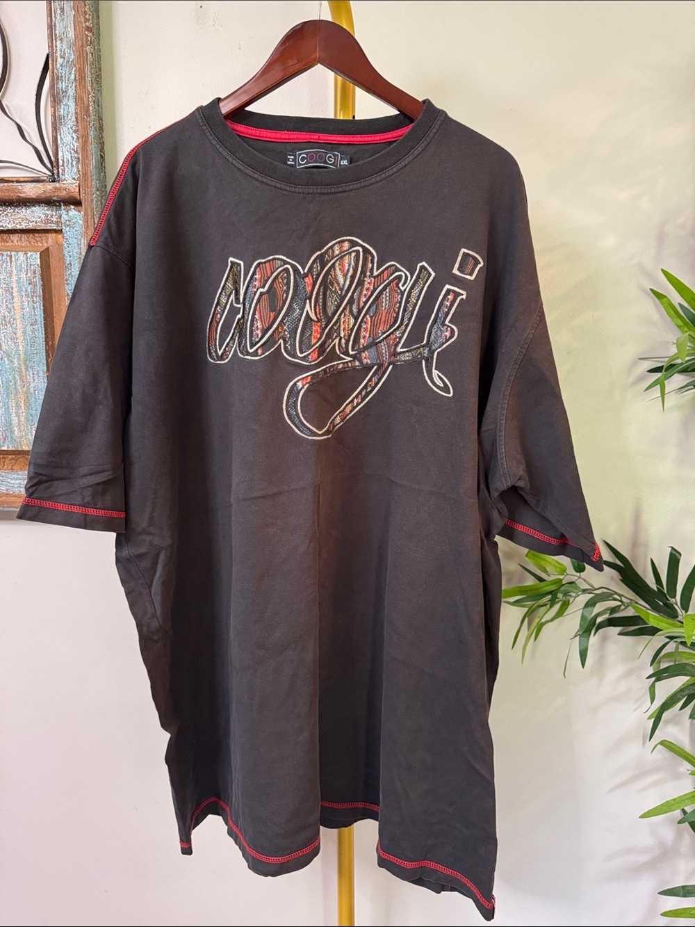 COOGI vintage Black Graphic Crewneck T-Shirt EUC 4XL